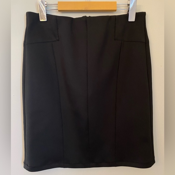Rebecca Taylor Black Modern Page Pencil Mini Skirt Size 8 - Picture 2 of 12
